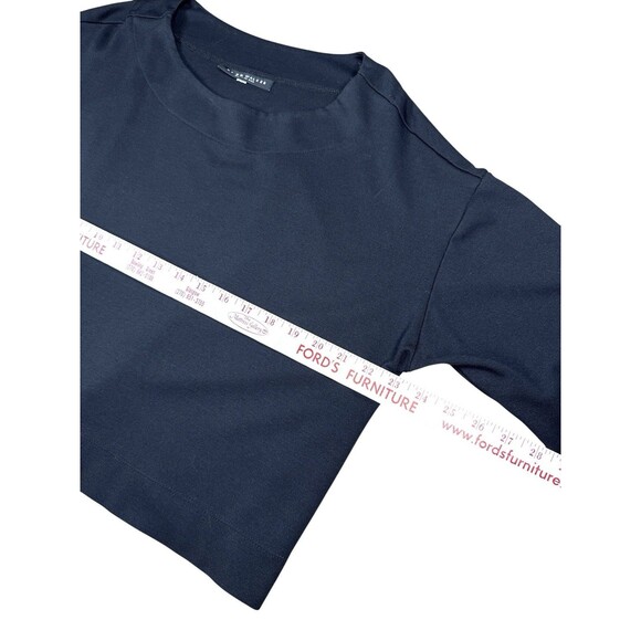 Bryn Walker Black Ponte Knit Back Button Boat Neck Tunic Top XXS Quiet Luxury - Picture 6 of 10